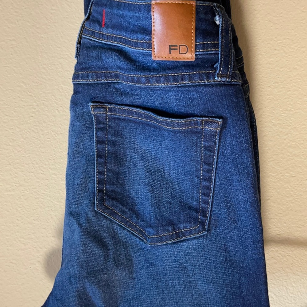 Frandenim Iris Button Fly crop Dark Wash size 27